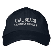 Casquette brodée Oval Beach Michigan