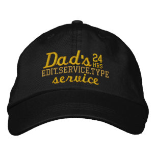 Casquette Brodée Papa's Customizable 24 HRS Service have fun!