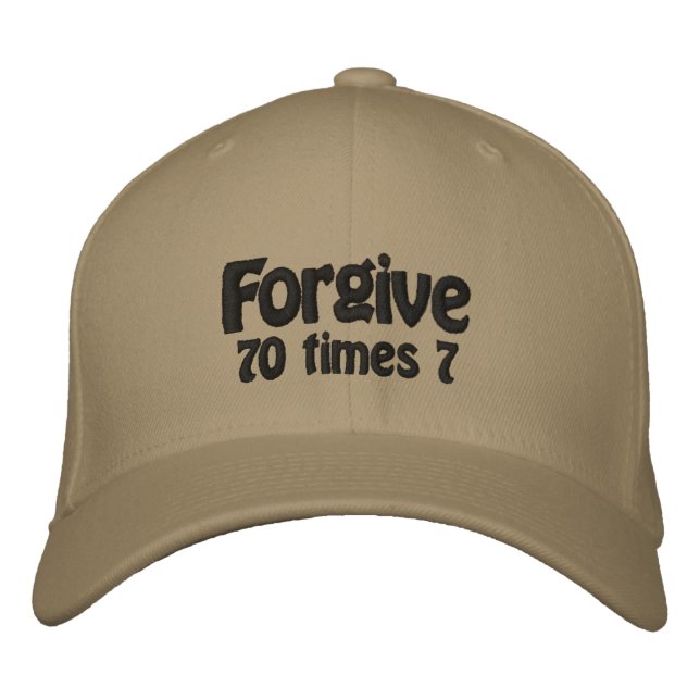 Casquette Brodée Pardonnez 70 fois 7 Citation de la Bible Personnal (Devant)