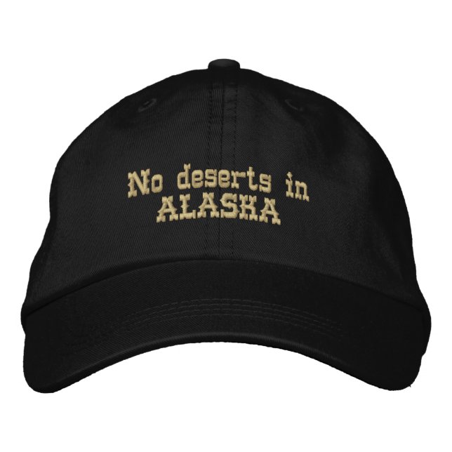 Casquette Brodée Pas de déserts en ALASKA (Devant)