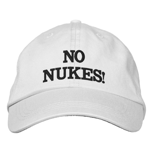 CASQUETTE BRODÉE PAS DE NUKES ! (Devant)