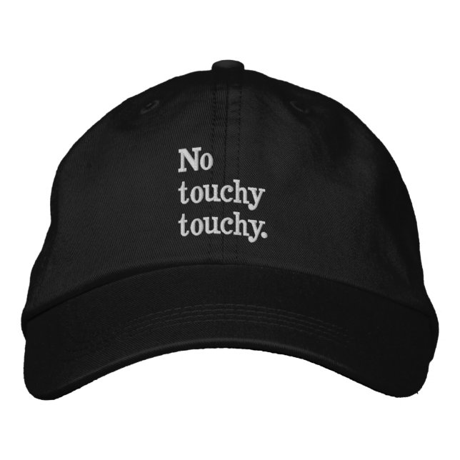 Casquette Brodée Pas de toucher amusant drôle de design introverti (Devant)