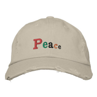 Casquette Brodée "Peace" Adjustable Cap Embroidered Hat