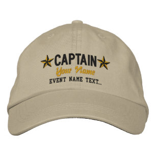 Casquette Brodée Personnalisable Votre Nom Capitaine Stars Broderie