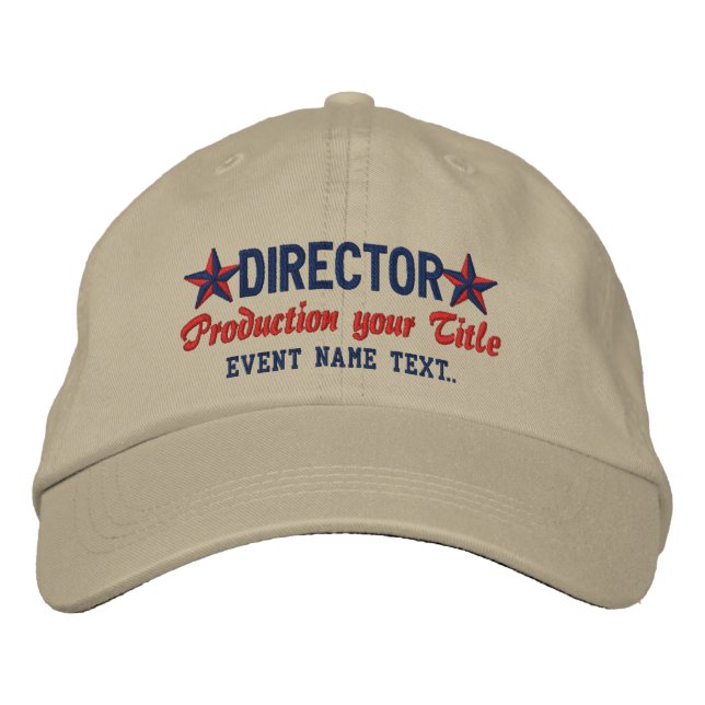 Casquette Brodée Personnalisation de votre texte DIRECTEUR Broderie (Devant)