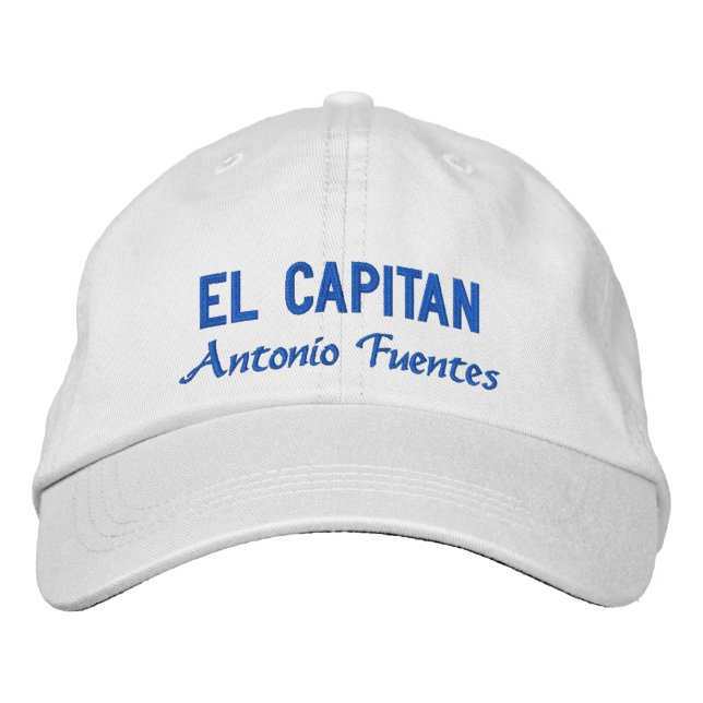 Casquette Brodée Personnalisé El Capitan Blue Fishing (Devant)