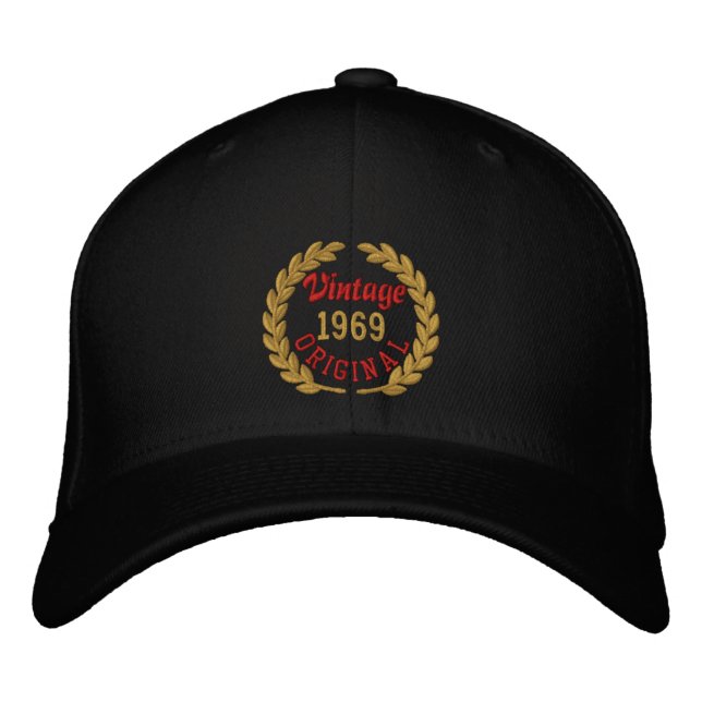 Casquette Brodée Personnalisé Votre ANNÉE Laurels Original Broderie (Devant)