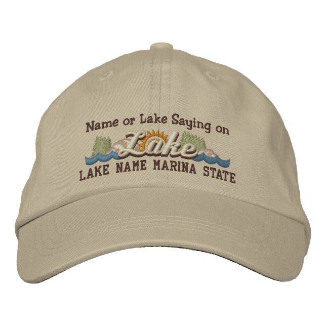 Casquette Brodée Personnalisez votre nom de broderie Nom du LAC ou  (Devant)