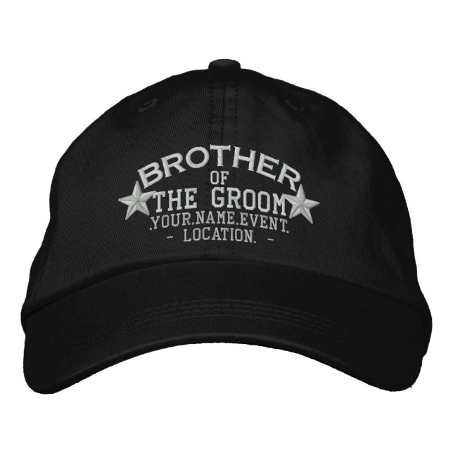 Casquette Brodée Personnalized Stars Brother of the Groom Embroider (Devant)