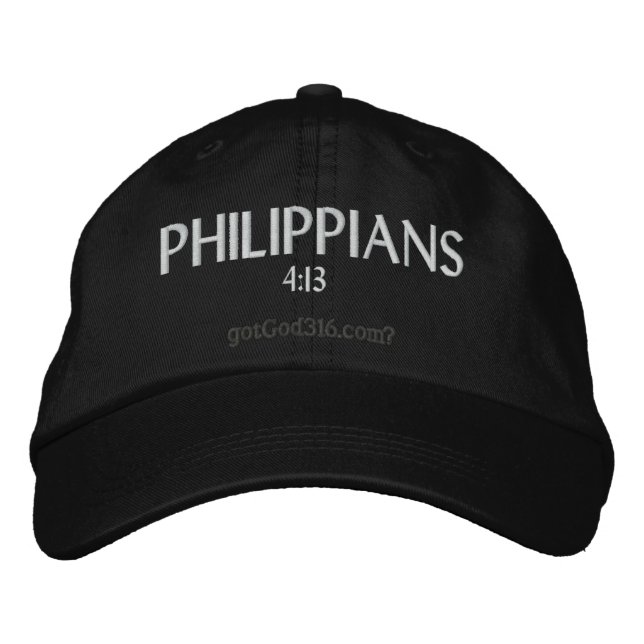 Casquette Brodée PHILIPPIENS gotGod316.com 4:13 Laine (Devant)