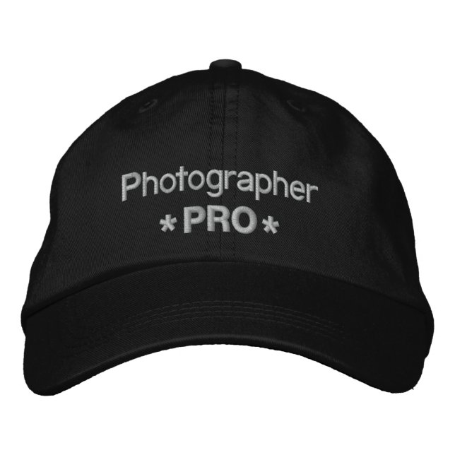 Casquette Brodée Photographe Pro (Devant)