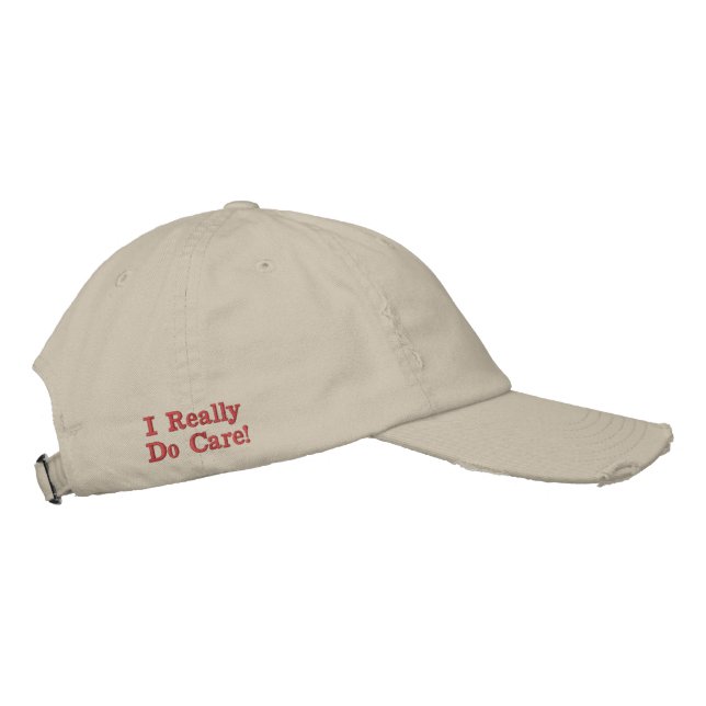 Casquette Brodée Pierre - Je m'en soucie vraiment - États-Unis (Droite)