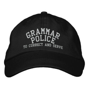 Casquette Brodée Police De Grammaire Pour Corriger Et Servir