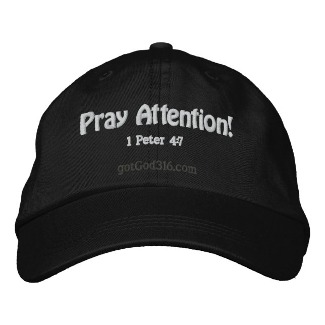 Casquette Brodée Priez à l'attention de gotGod316.com Laine (Devant)
