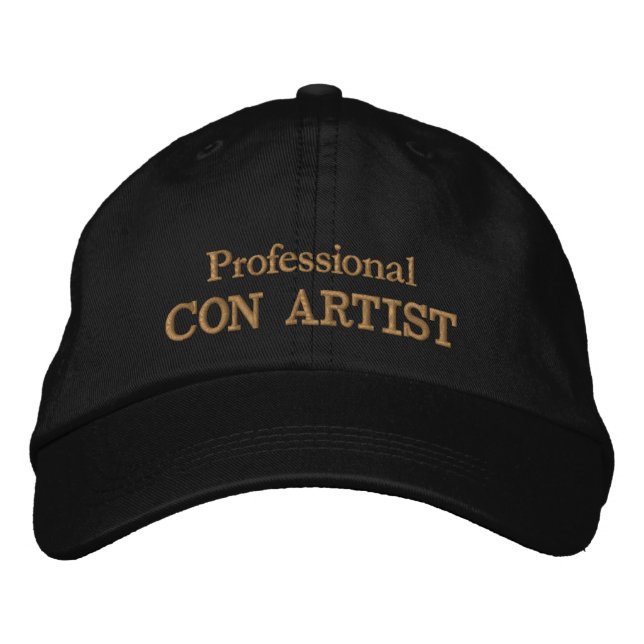 Casquette Brodée Professional CON ARTIST embroidered trucker hat (Devant)