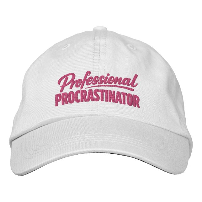 Casquette Brodée Professional Procrastinator Funny Humor (Devant)