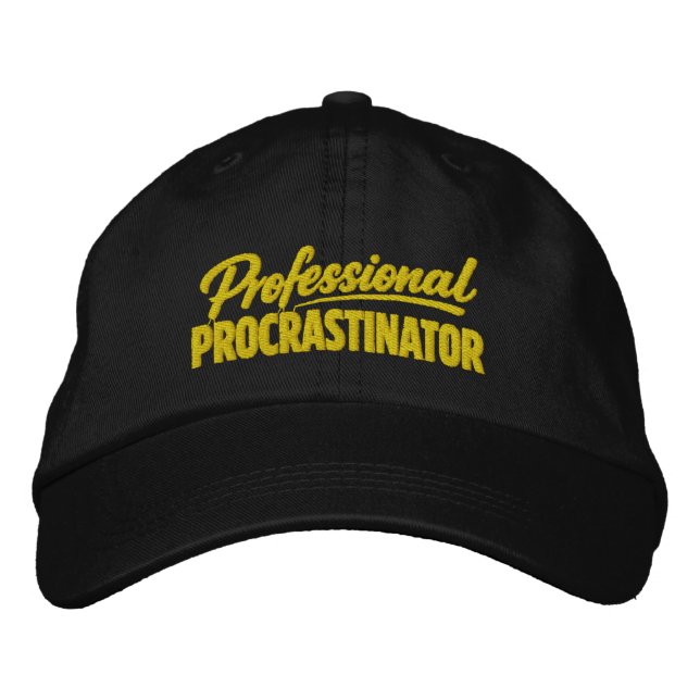 Casquette Brodée Professional Procrastinator Funny Humor (Devant)