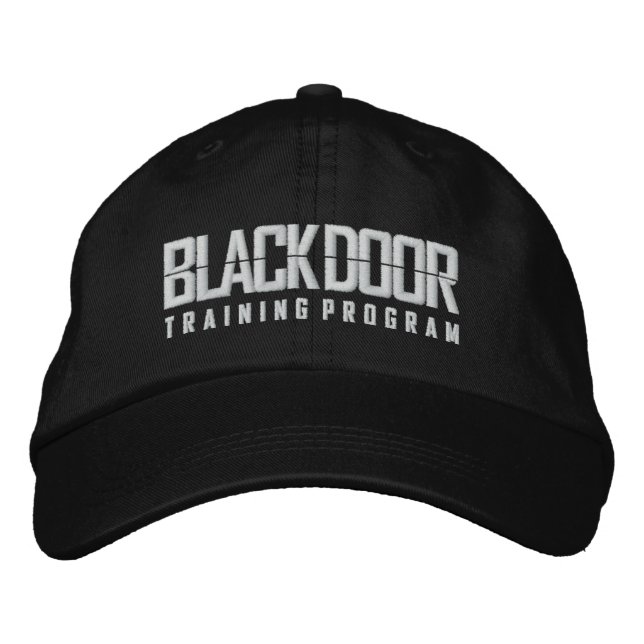 Casquette Brodée Programme de formation Blackdoor (casquette noir) (Devant)