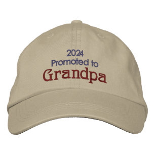 Casquette Brodée Promu à grand-père et Fête des pères de l'année