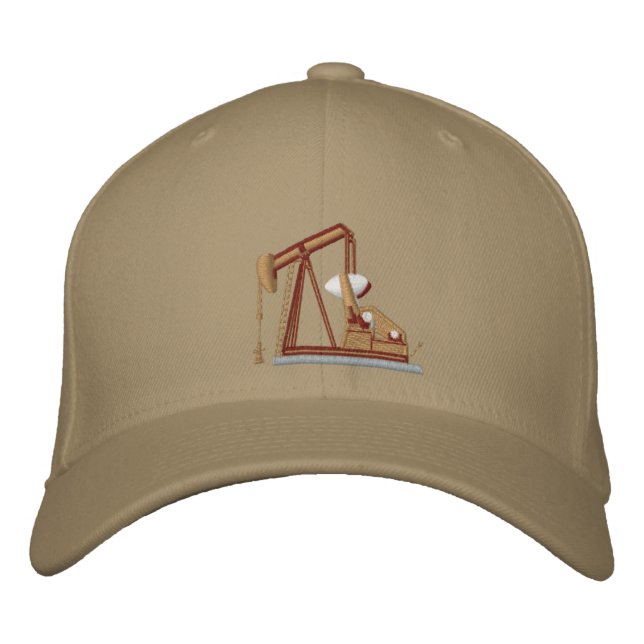 Casquette Brodée Pumpjack d'or (Devant)