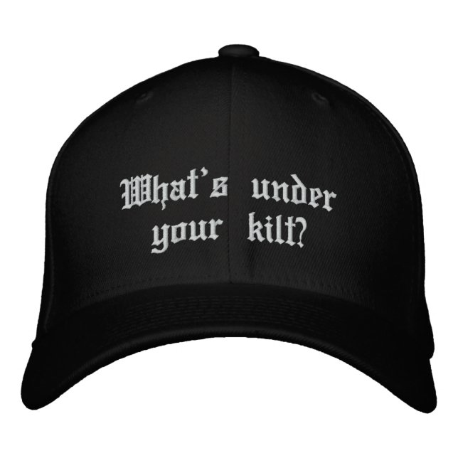 Casquette Brodée Qu'y a-t-il sous votre kilt ? (Devant)