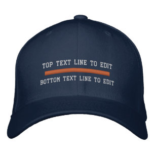 Casquette Brodée Rechercher et Secourir une ligne orange mince