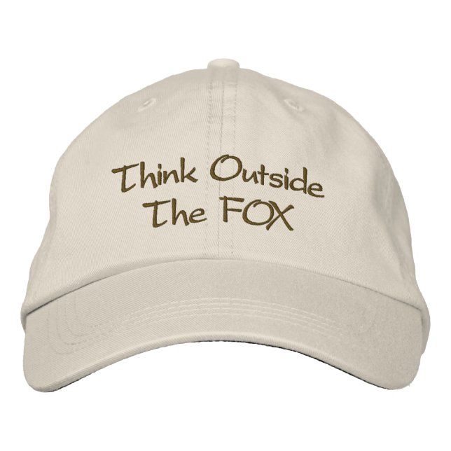 Casquette Brodée Réfléchissez en dehors du FOX (Devant)