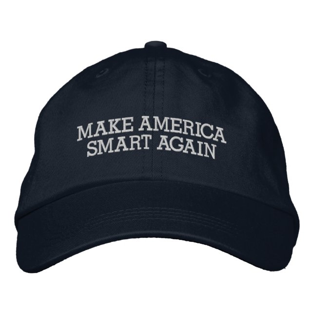 Casquette Brodée Rendre l'Amérique plus intelligente contre Donald  (Devant)