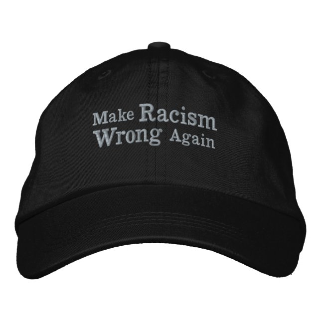Casquette Brodée Rendre le racisme faux (Devant)
