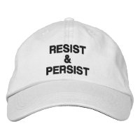 Résister et persister au texte noir sur blanc poli