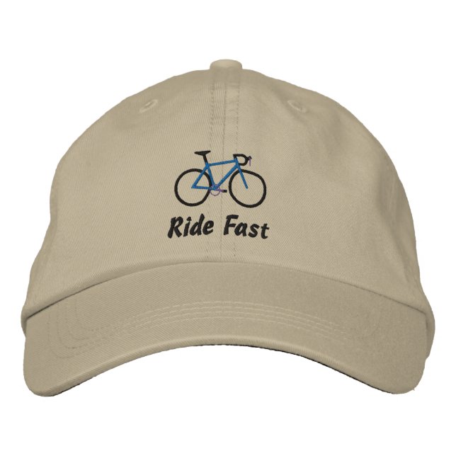 Casquette Brodée Ride Fast - Road Bike (Devant)