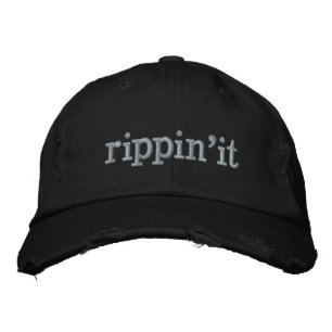 Casquette Brodée Rippin'it Un Mot Patineur Lingo Texte Typographie