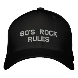 Casquette Brodée Rock Rules Casquette-2 des années 80
