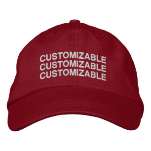 Casquette Brodée Rouge PERSONNALISABLE
