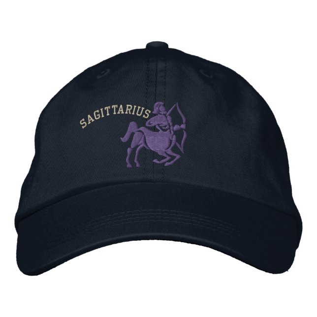 Casquette Brodée Sagittarius Symbole Zodiaque Broderie 22 novembre  (Devant)