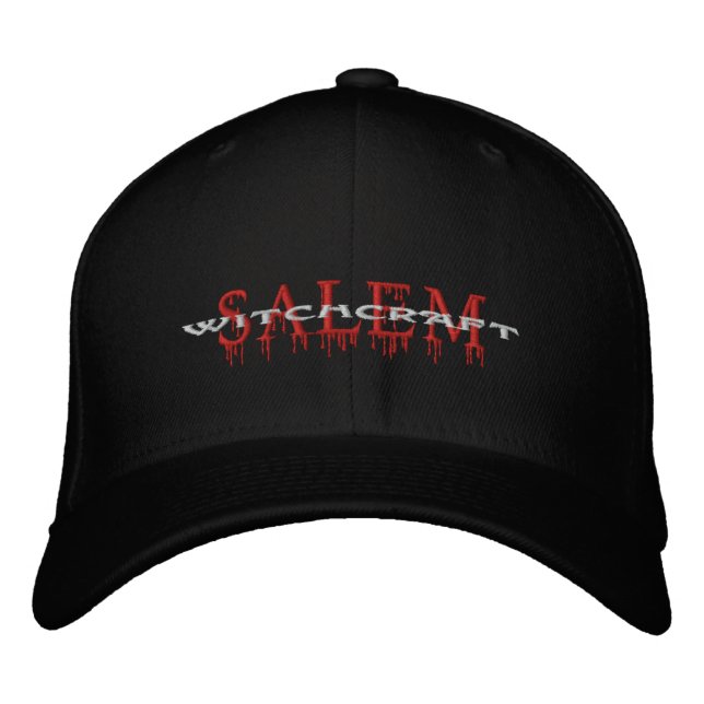 Casquette Brodée Salem Witchcraft Bloody Magie (Devant)