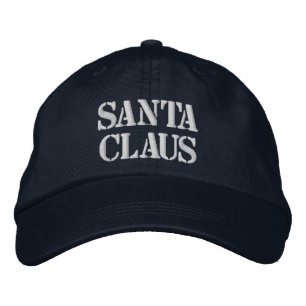 Casquette Brodée Santa Claus Texte Imprimé Marine Vacances Casquett