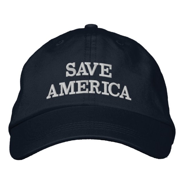 CASQUETTE BRODÉE SAUVER L'AMÉRIQUE (Devant)