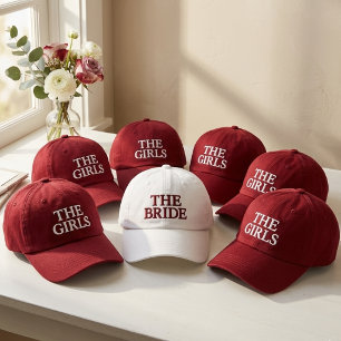 Casquette Brodée Script personnalisé pour mariage de mariée moderne
