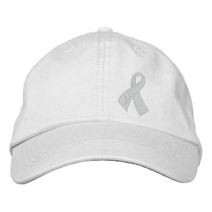Casquette Brodée Sensibilisation au risque de cancer de la White Ho