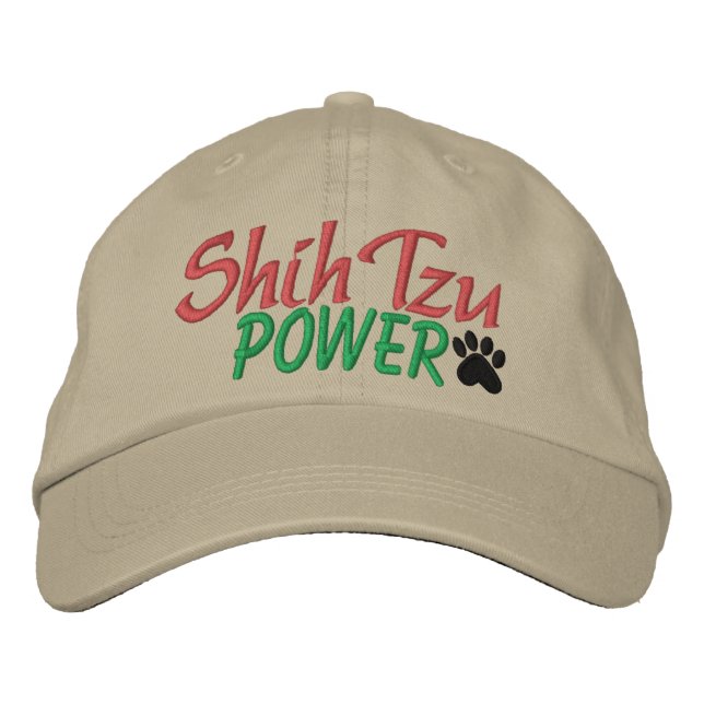 Casquette Brodée Shih Tzu Power par SRF (Devant)