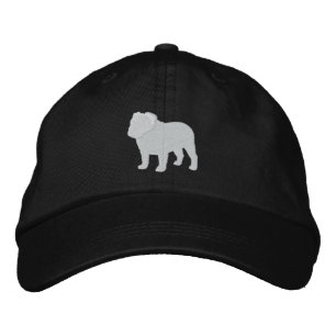 Casquette Brodée Silhouette de Bulldog anglais   AMOUREUX DES CHIEN