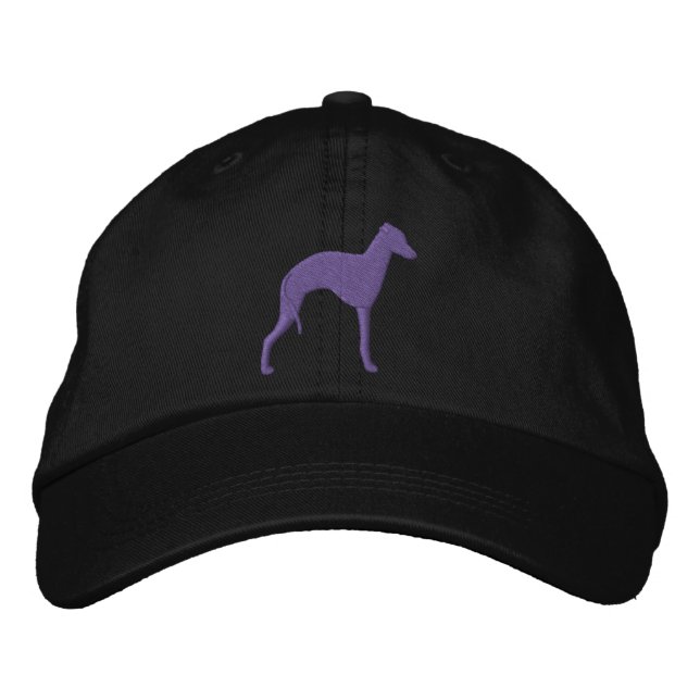Casquette Brodée Silhouette de lévrier italien (Devant)