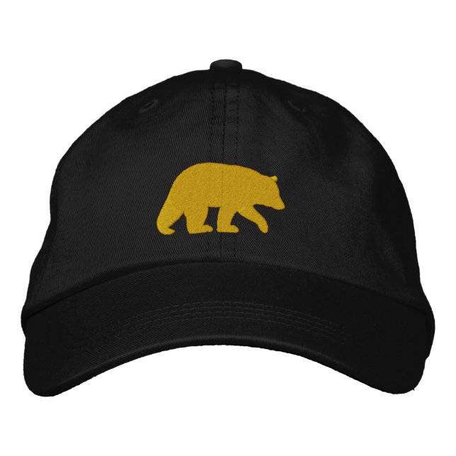 Casquette Brodée Silhouette de l'ours d'or personnalisée (Devant)