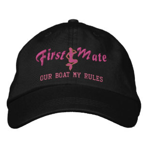 Casquette Brodée Sirène de premier compagnon notre bateau mes