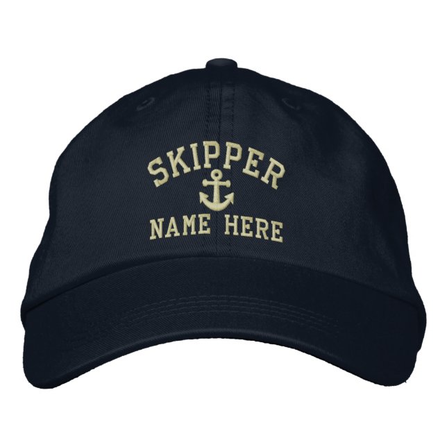 Casquette Brodée Skipper - personnalisable (Devant)