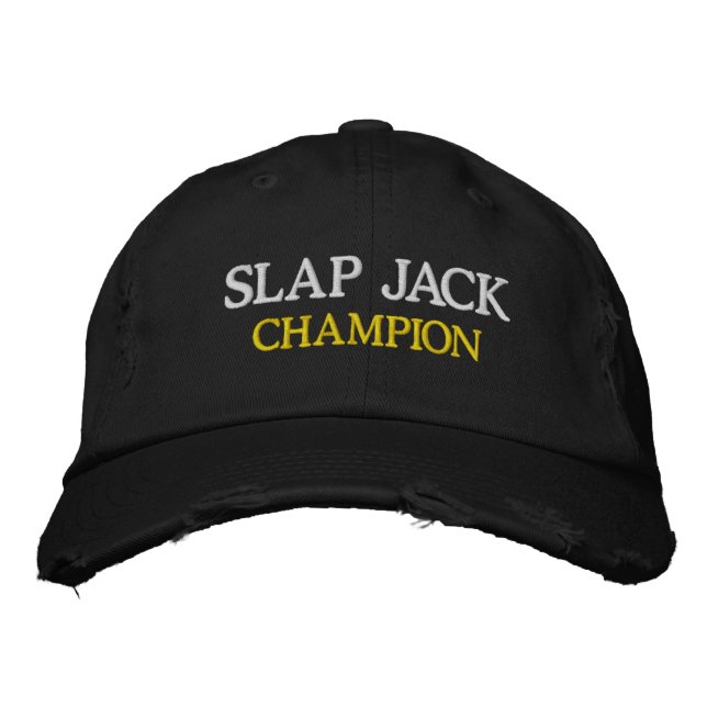 Casquette Brodée Sports College Boire Jeux SLAP JACK CHAMP (Devant)