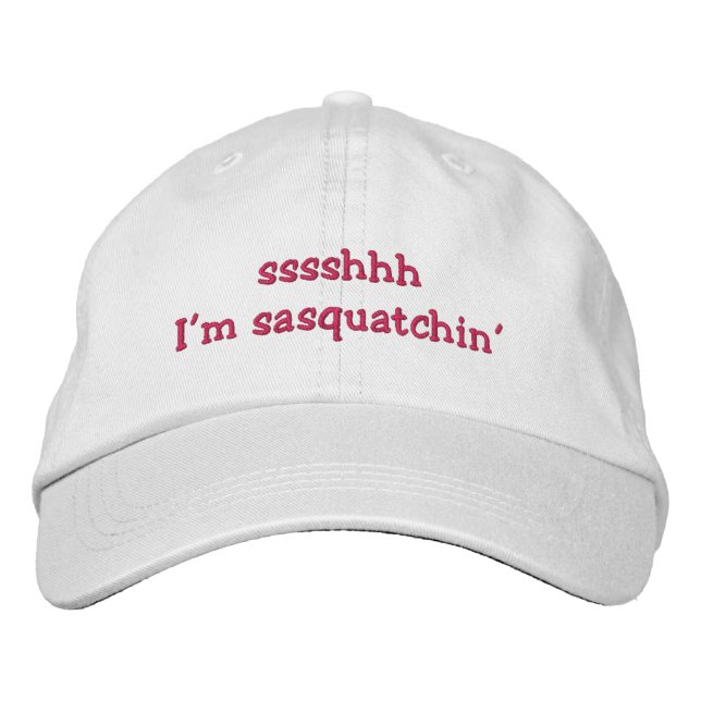 Casquette Brodée Sssshhh, je suis Sasquatchin (Devant)