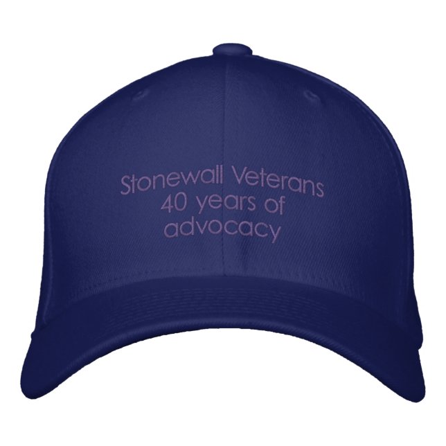 Casquette Brodée Stonewall Veterans 40 ans de plaidoyer (Devant)
