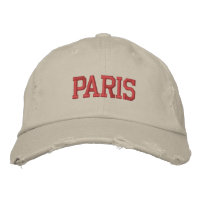 Style Vintage de Broderie Rouge PARIS